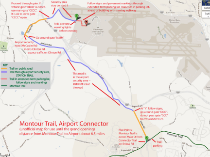 Montour airport connector map